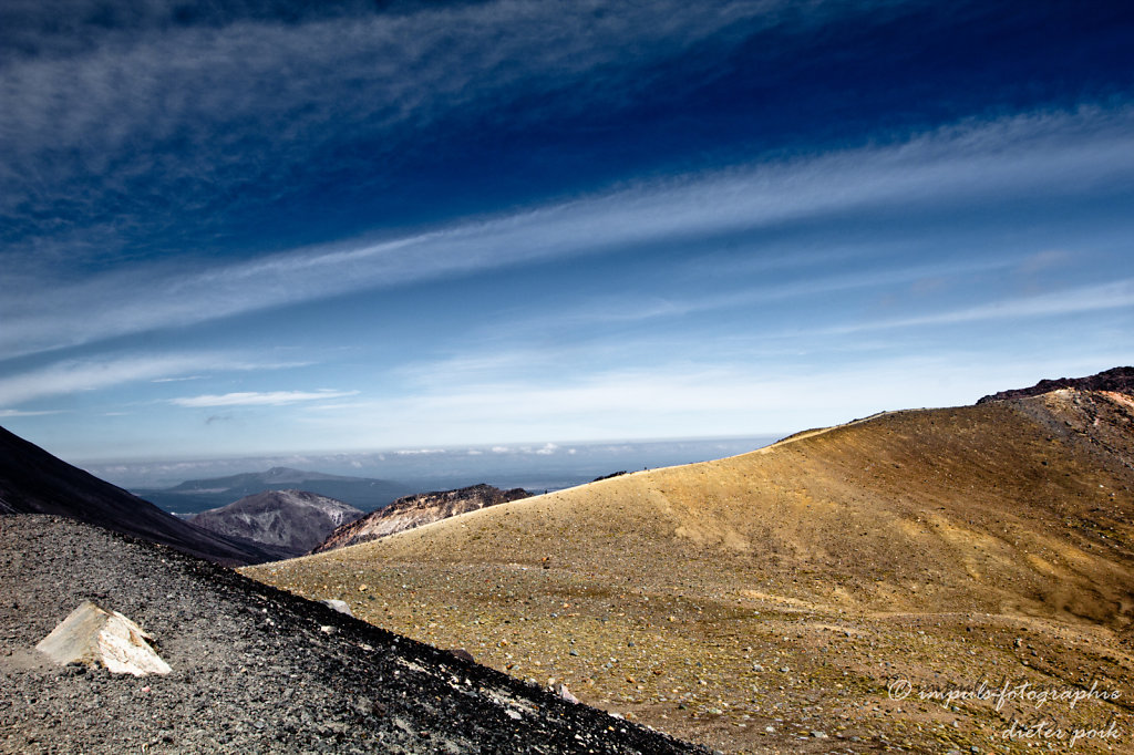 Way up Tongariro peak