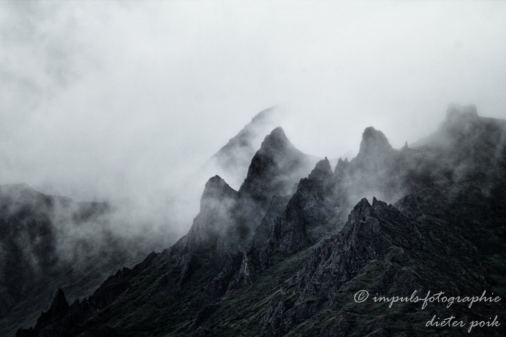 Rocks in the mist